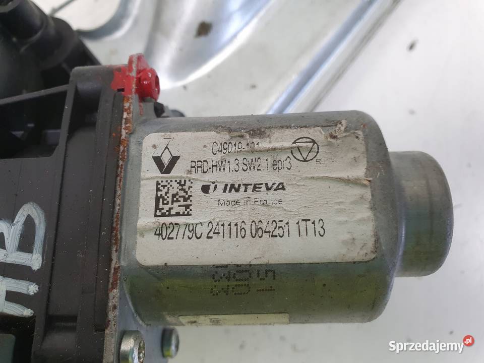 Renault Megane IV PODNOŚNIK SZYBY prawy tył Mechanizmy opuszczania szyb Janów