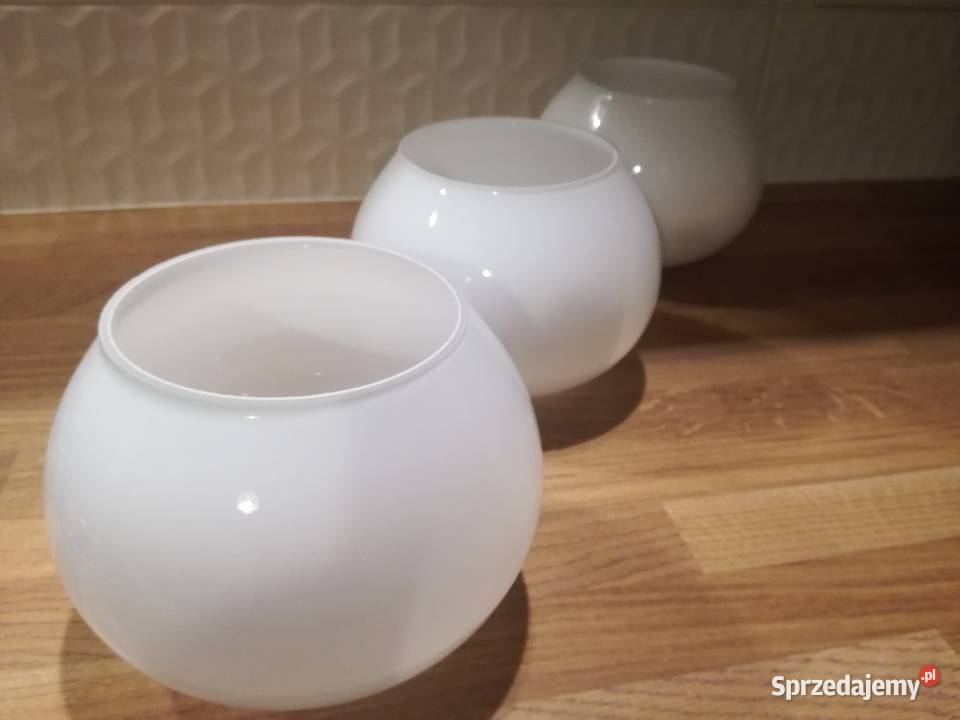 3 klosze białe do żyrandola Wyposażenie wnętrz Kraków