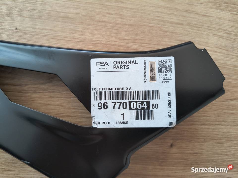 Wspornik fartucha prawy Berlingo K9 9677006480 lubelskie Lublin