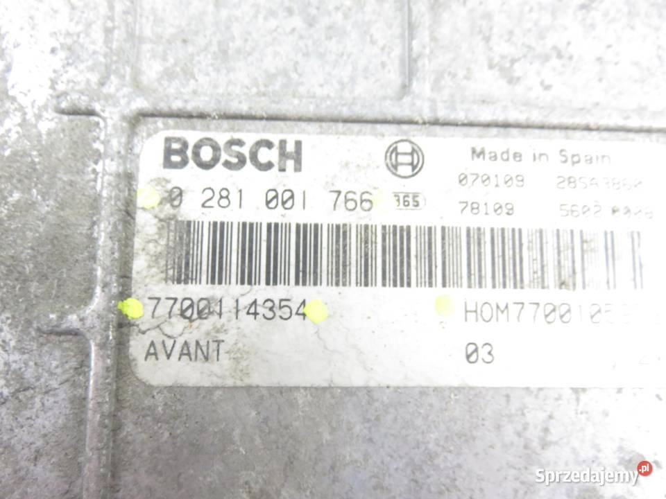 STEROWNIK RENAULT LAGUNA I 19 dTi 716 0281001766 Układ elektryczny, zapłon