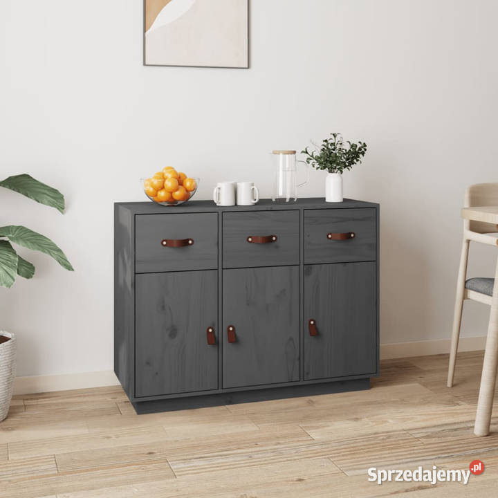 Komoda szara 100x40x75 lite drewno sosnowe Komody Warszawa