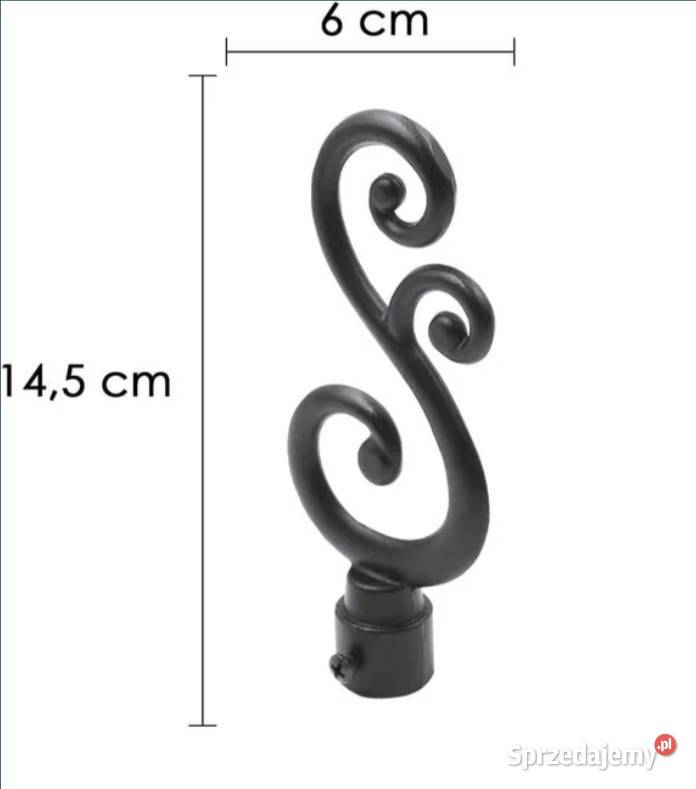 Nowy karnisz kuty czarny wysuwany 120210 Karnisze Poraj