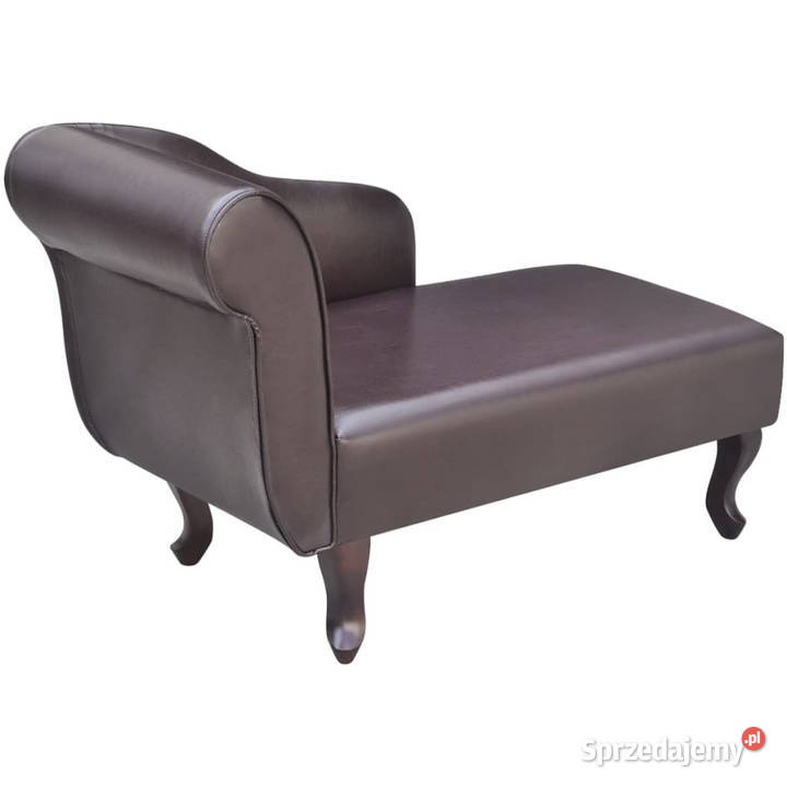 Szezlong brązowy sztuczna skóra WM242404 Warszawa