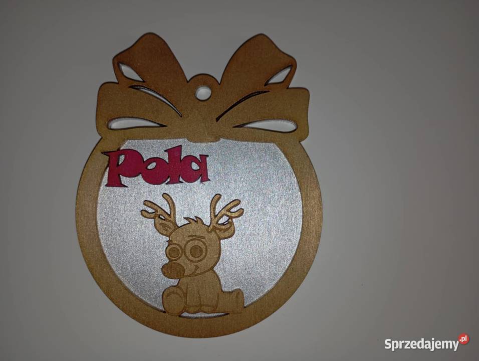 BOMBKA renifer Z IMIENIEM DZIECKO przedszkole Pozostałe