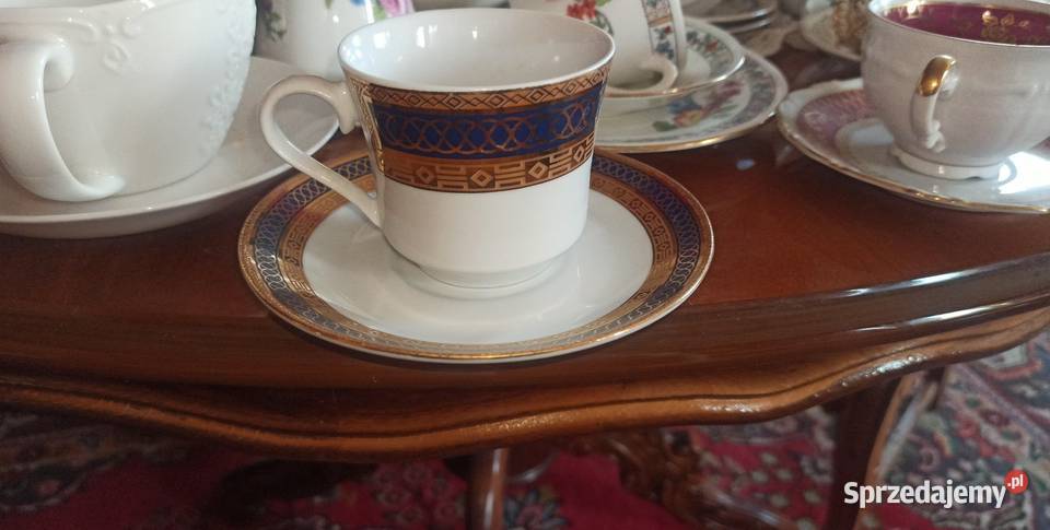 Filiżanka na spodku Sygnowana Piękny brabancki Porcelana i szkło pomorskie Gdańsk