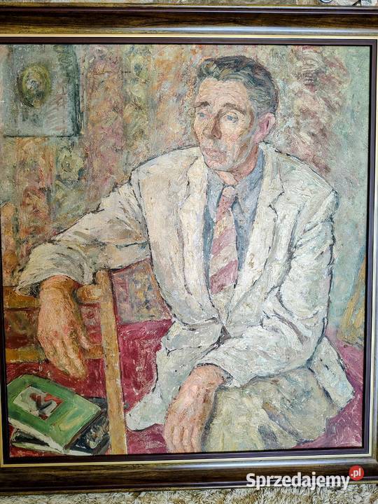 Portret mężczyzny stary obraz Polski