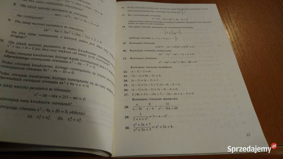 Równania i nierówności zbiór przykładów 1 Gdańsk sprzedam