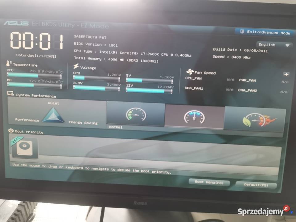 Płyta Główna ASUS Sabertooth P67 B3 z procesorem lubelskie