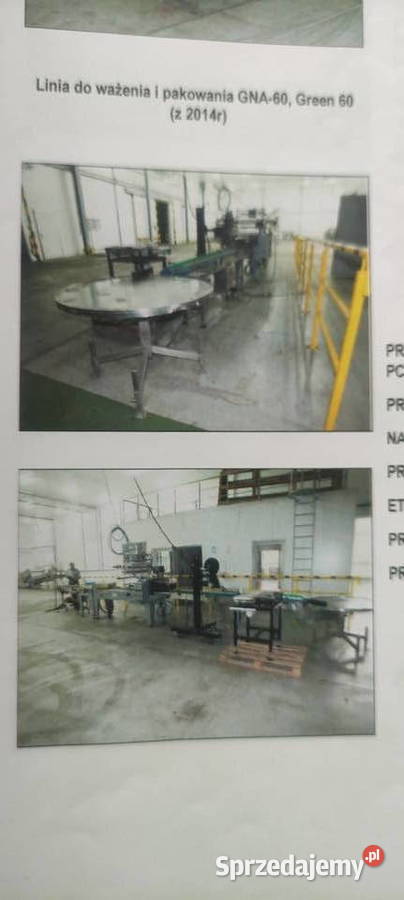 Linia do ważenia i pakowania GREEN60 Piotrawin