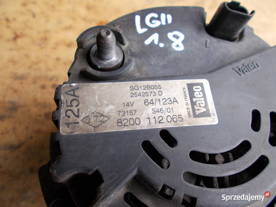 renault LAGUNA 2 02r 18 16v alternator lubelskie Zamość
