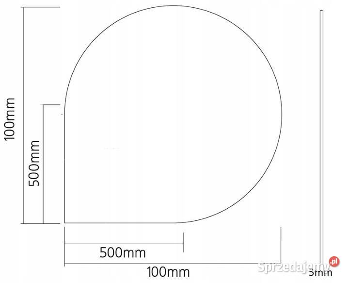 SZKŁO HARTOWANE SZYBA POD KOMINEK POSTAWA