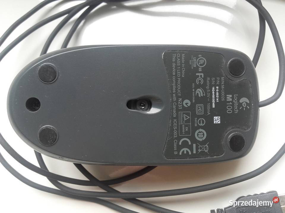 Myszka USB Logitech M100 sensor optyczny używana Bydgoszcz