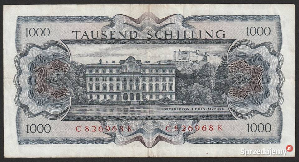 Austria 1000 schilling 1966 Bertha von Suttner łódzkie