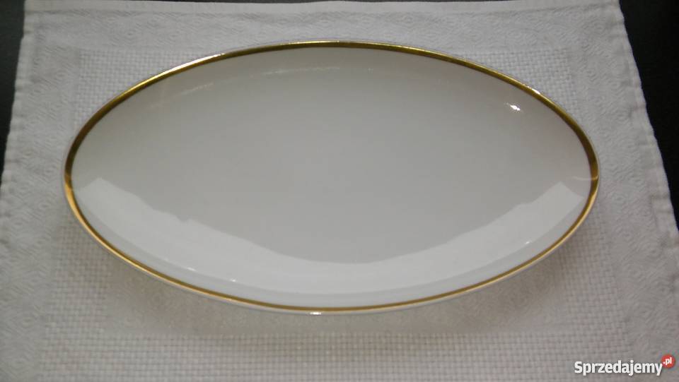 półmisek talerz biała porcelana ze złoceniami Gdańsk sprzedam