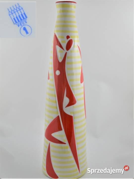 Wazon art deco Zsolnay Trk Jnos lata 60te wys40 Warszawa