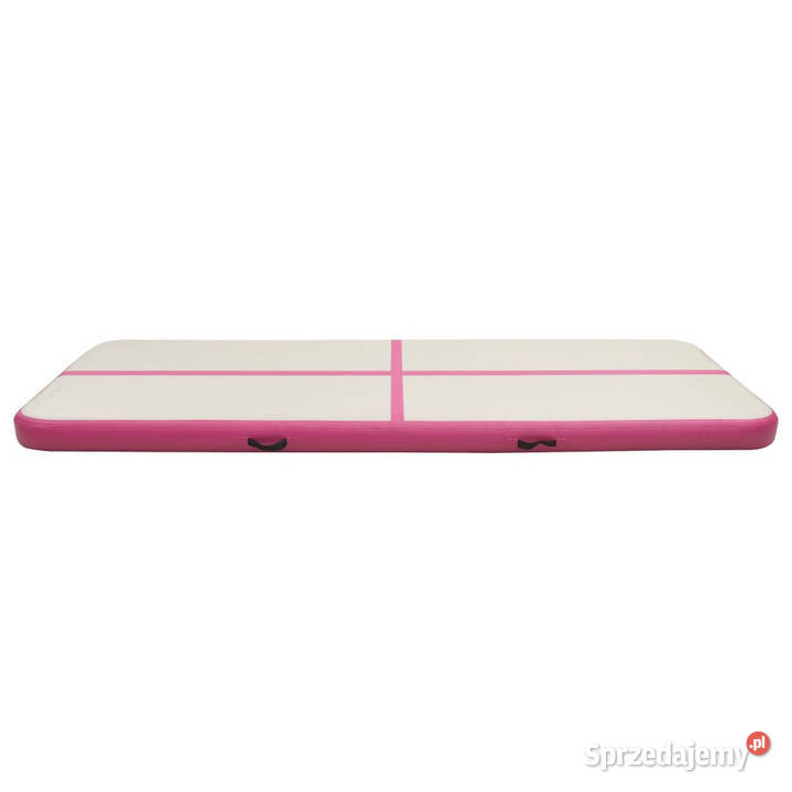 Mata gimnastyczna z pompką 300x100x15 PVC różowa Warszawa