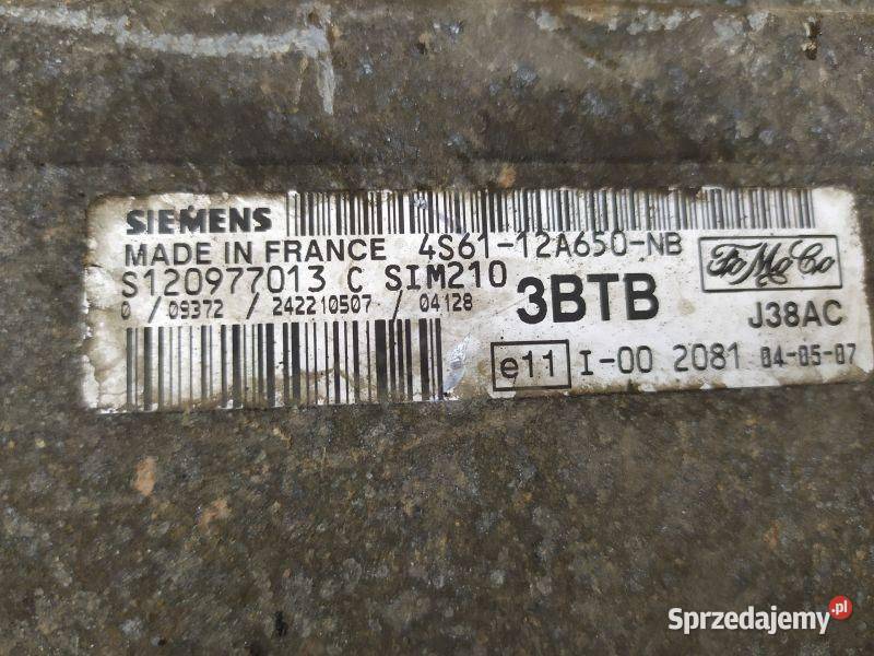 STEROWNIK SILNIKA KOMPUTER FORD 4S6112A650NB Gliwice