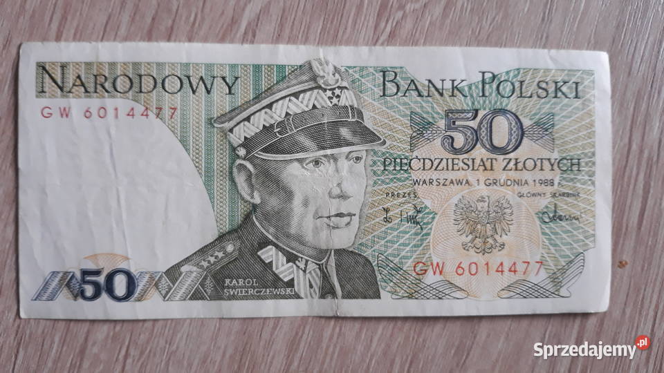50 złotych 1 XII 1988 r seria GW Konin