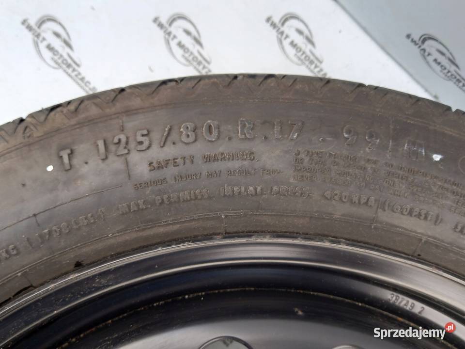 S60 S80 I V70 II koło dojazdowe 1258017 99M świętokrzyskie Kielce sprzedam