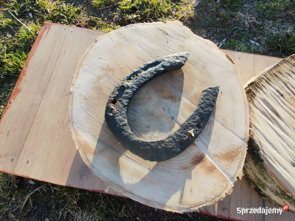 Podkowy na pniu drzewa brzoza wysyłka Rzeźby i figury