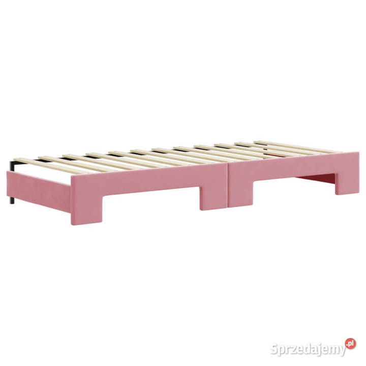 Sofa rozsuwana różowa aksamit 90x200 WM3197304 Warszawa