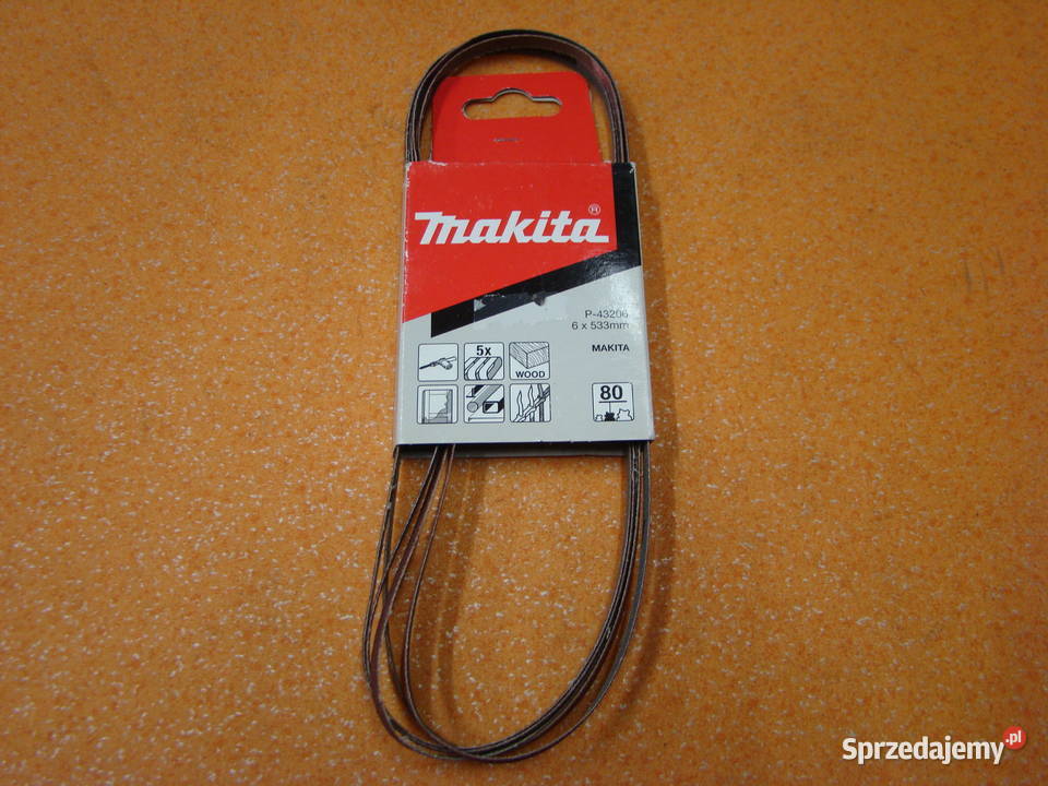 Taśma szlifierska MAKITA 6x533 mm Granulacja 80 śląskie Bielsko-Biała