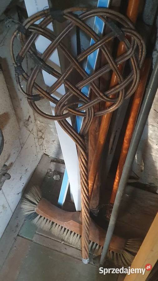 Szczotka miotła z kijem długa drewniana duża Warszawa sprzedam