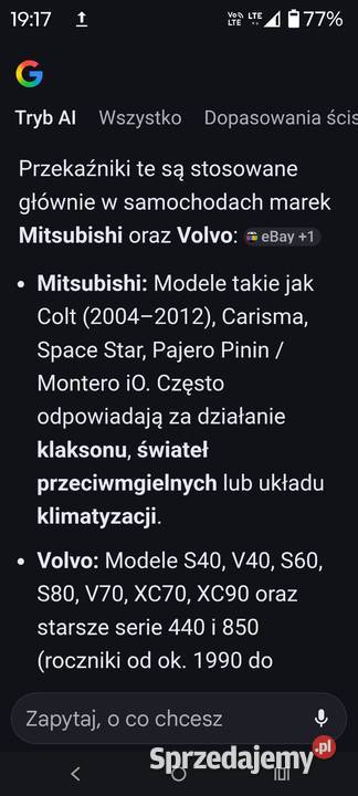 przekaznik Mitsubishi i Volvo MB953382 sprzedam