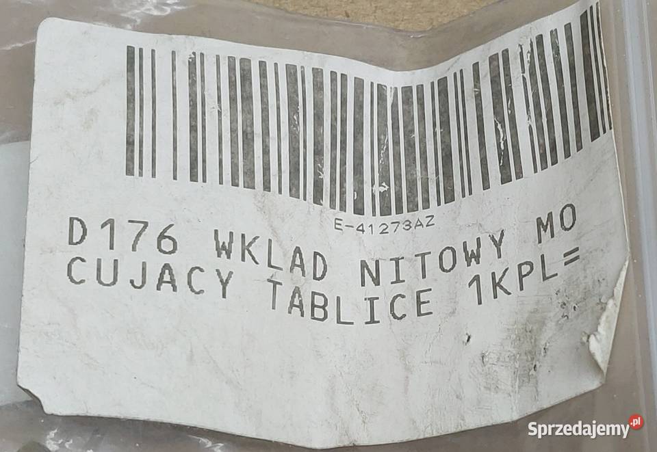 NAKRĘTKI NITOWE MOCUJĄCE TABLICĘ REJESTRACYJNĄ Mielęcin sprzedam