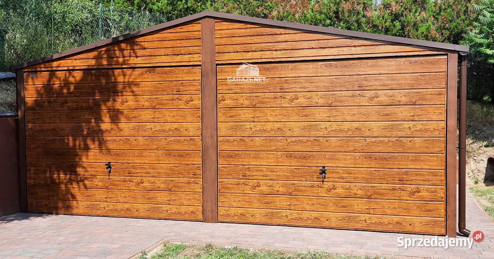 GARAŻ BLASZANY 6m x 58m DWUSPAD 2X BRAMA DRZWI