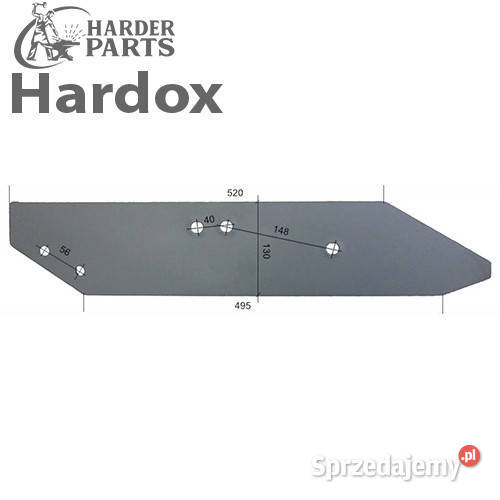 Płoza HARDOX 1712L do pługa UNIA grudziądz TUR Suwałki