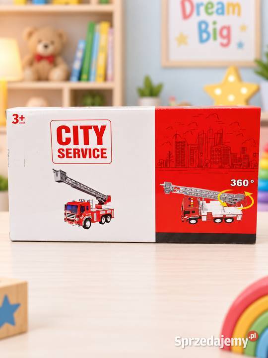 GizmoVine wóz strażacki 116 drabina 360 światło 3 lata+ sprzedam