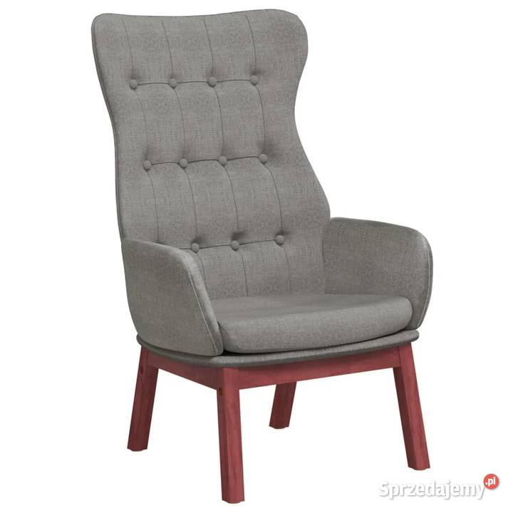 vidaXL Fotel wypoczynkowy jasnoszary obity Fotele sprzedam