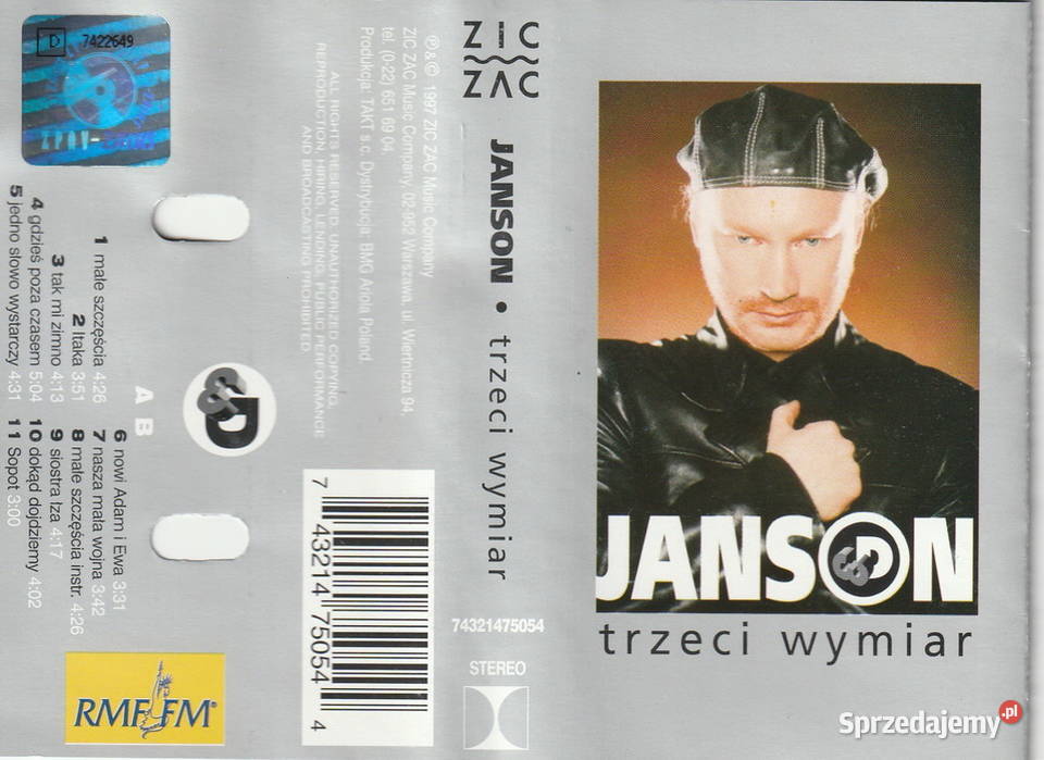 kaseta ROBERT JANSON Trzeci wymiar Zic Zac 1 płyta Rzeszów