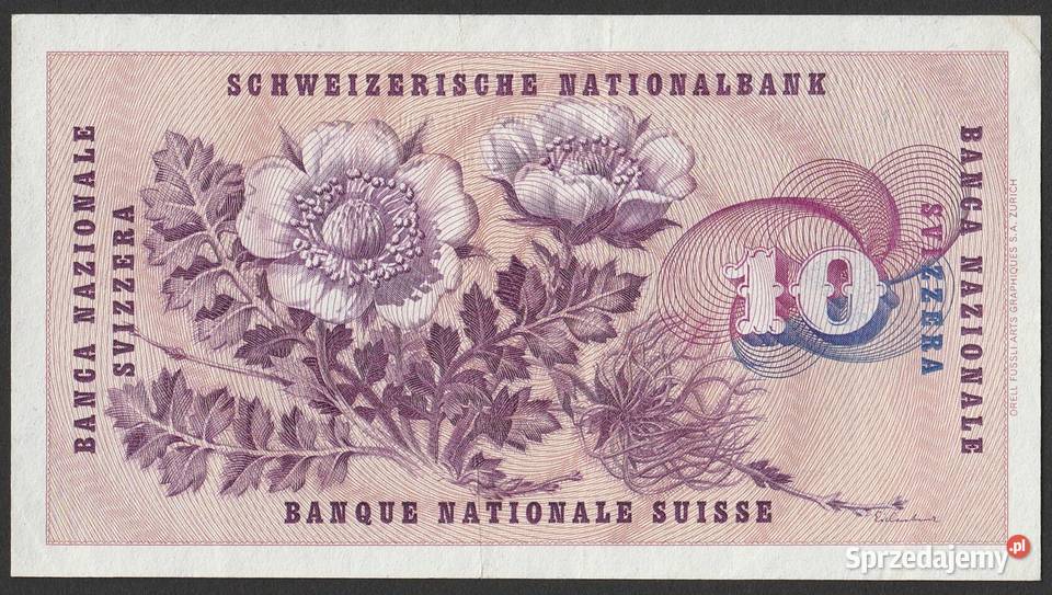 Szwajcaria 10 franków 1959 Keller stan bankowy łódzkie sprzedam