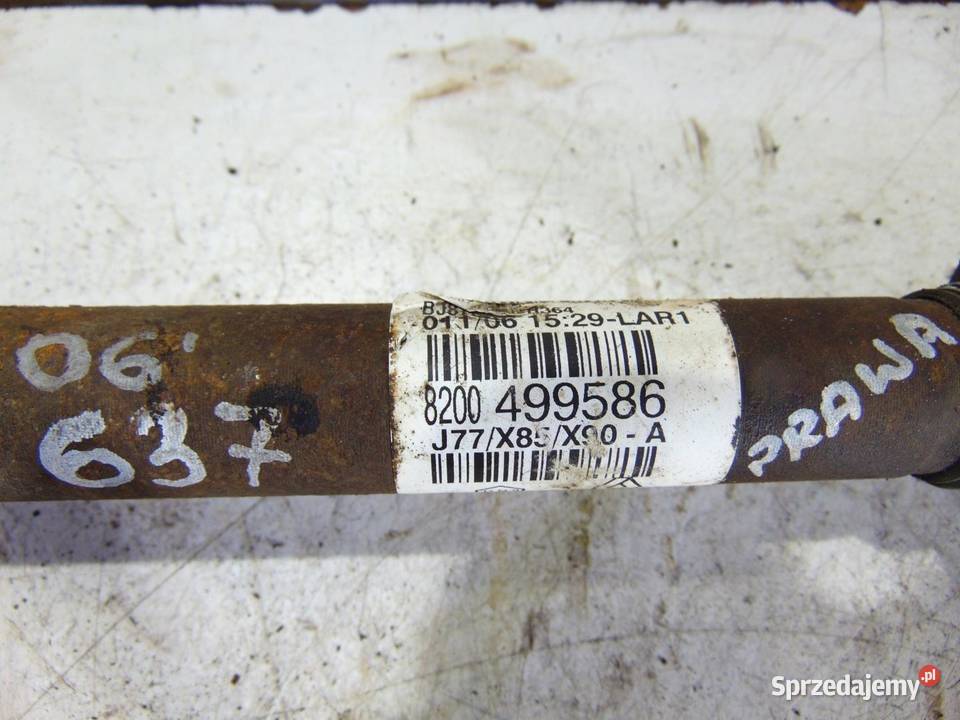 PÓŁOŚ PRAWA RENAULT CLIO III 15 DCI 8200499586