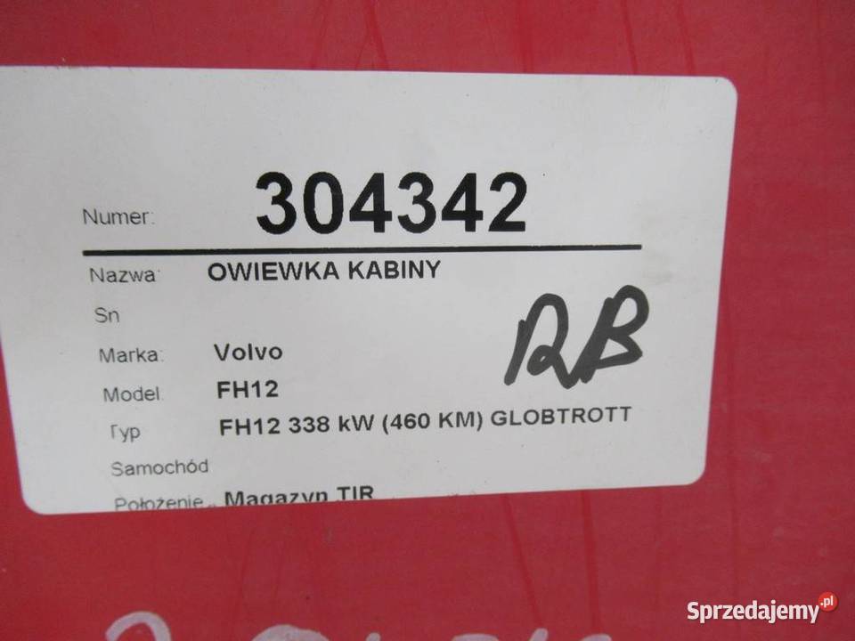 OWIEWKA KABINY VOLVO FH12 podkarpackie
