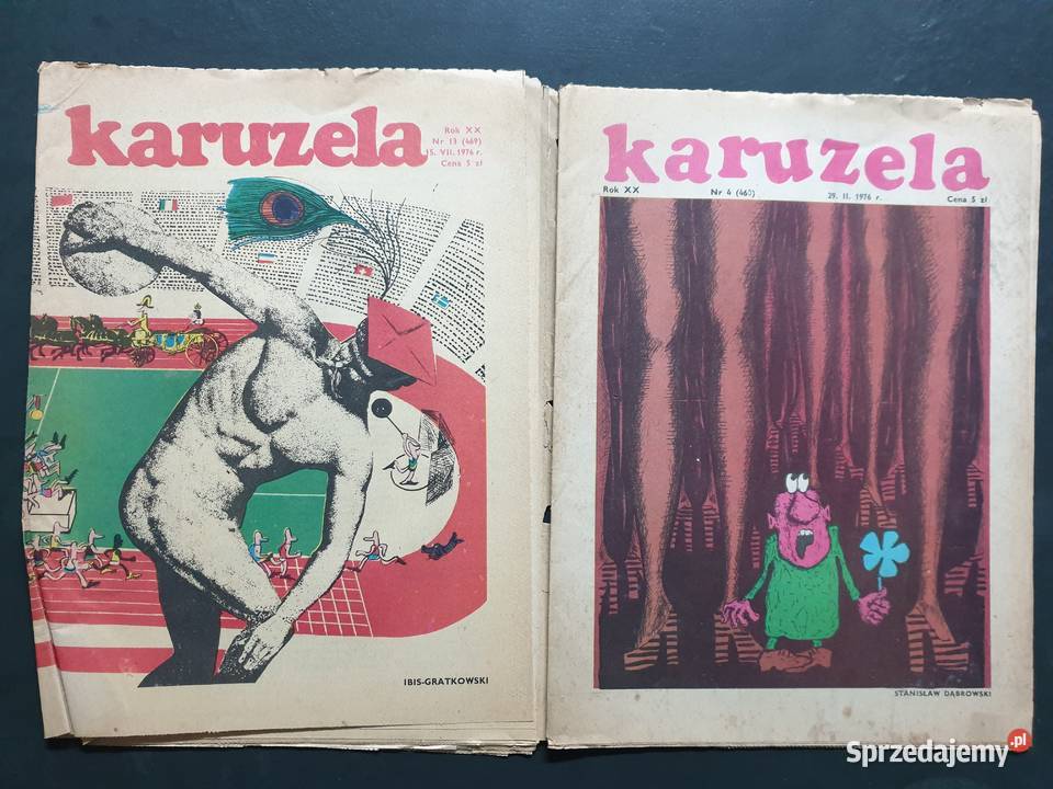 Karuzela pismo satyryczne zestaw 6 numerów 1976 Gdynia