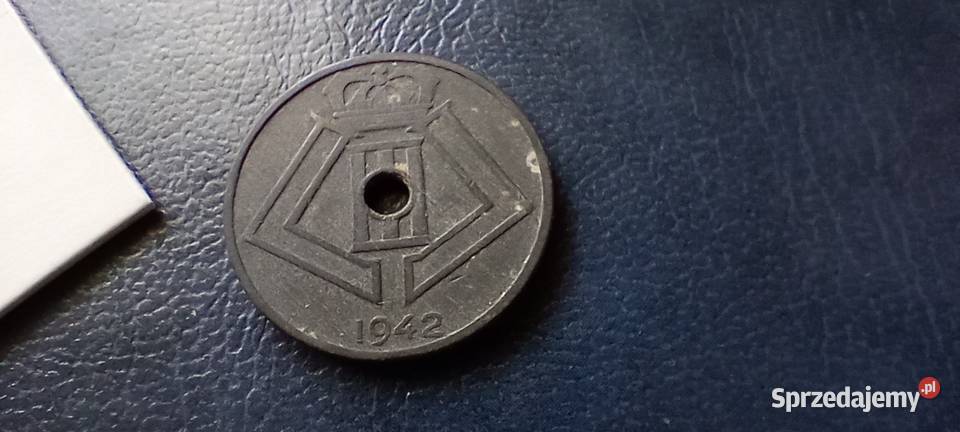 Stare monety 25 cent 1942 Belgia Numizmatyka Lesko