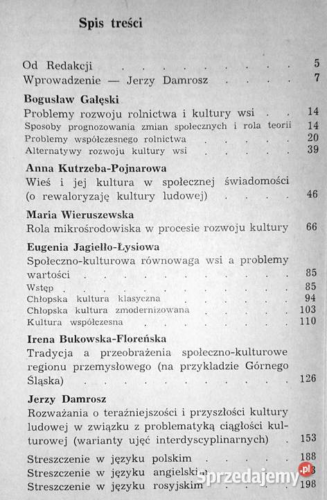 Kultura wsi kryzys wartości red Jerzey Damrosz Książki i Podręczniki Chełm