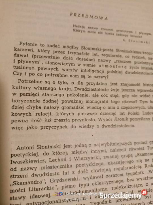 Kroniki tygodniowe książki Słonimski prezenty Rok wydania 1968 Warszawa
