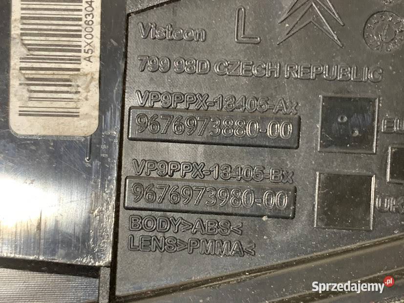 Lampa lewa tylna TYŁ CITROEN DS3 9676973880 Lampy tylne małopolskie Barwałd Dolny