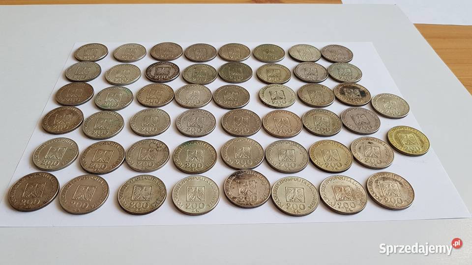 50 x 200 XXXlecia PRL 1974 mapka Ag srebro 625 Dąbrowa Górnicza