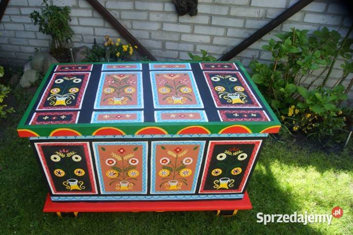SKRZYNIA POSAGOWA RĘCZNIE MALOWANA Opole