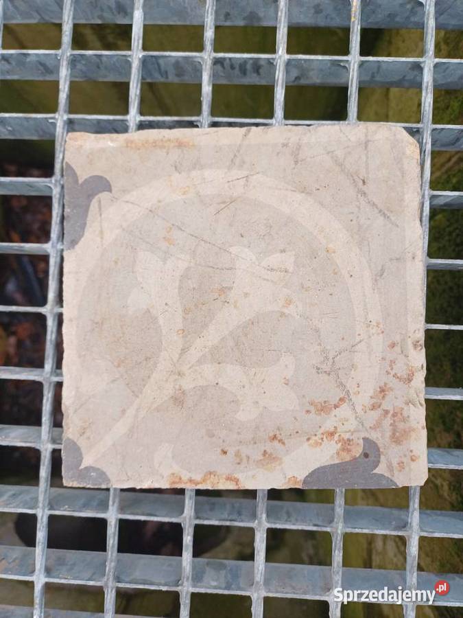 Stara 120 lat płytka podłogowa ceramiczna rogowa Lubań sprzedam