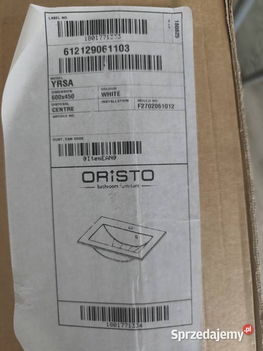 umywalna Łazienkowa Oristo nowa Warszawa