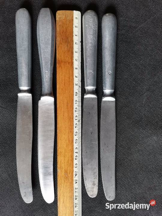 Stare sztućce 4 noże kantynowe Wehrmacht śląskie