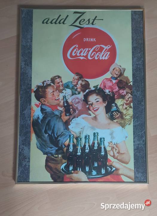 Reprint plakatu reklamowego Coca Coli z lat mazowieckie Warszawa sprzedam