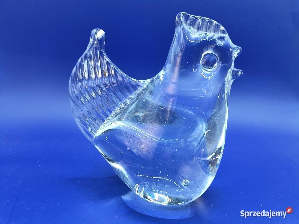 SZKŁO PRZEŹROCZYSTE PRZYCISK DO PAPIERU KURA Porcelana i szkło lubelskie Zamość