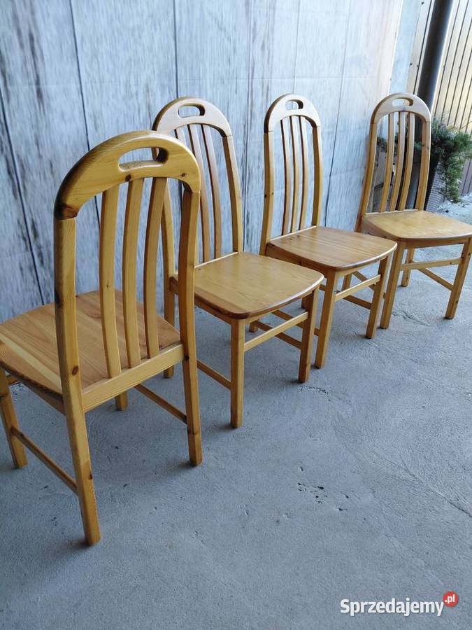 krzesła komplet 4 sztuki drewniane 216 Krzesła